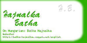 hajnalka batha business card